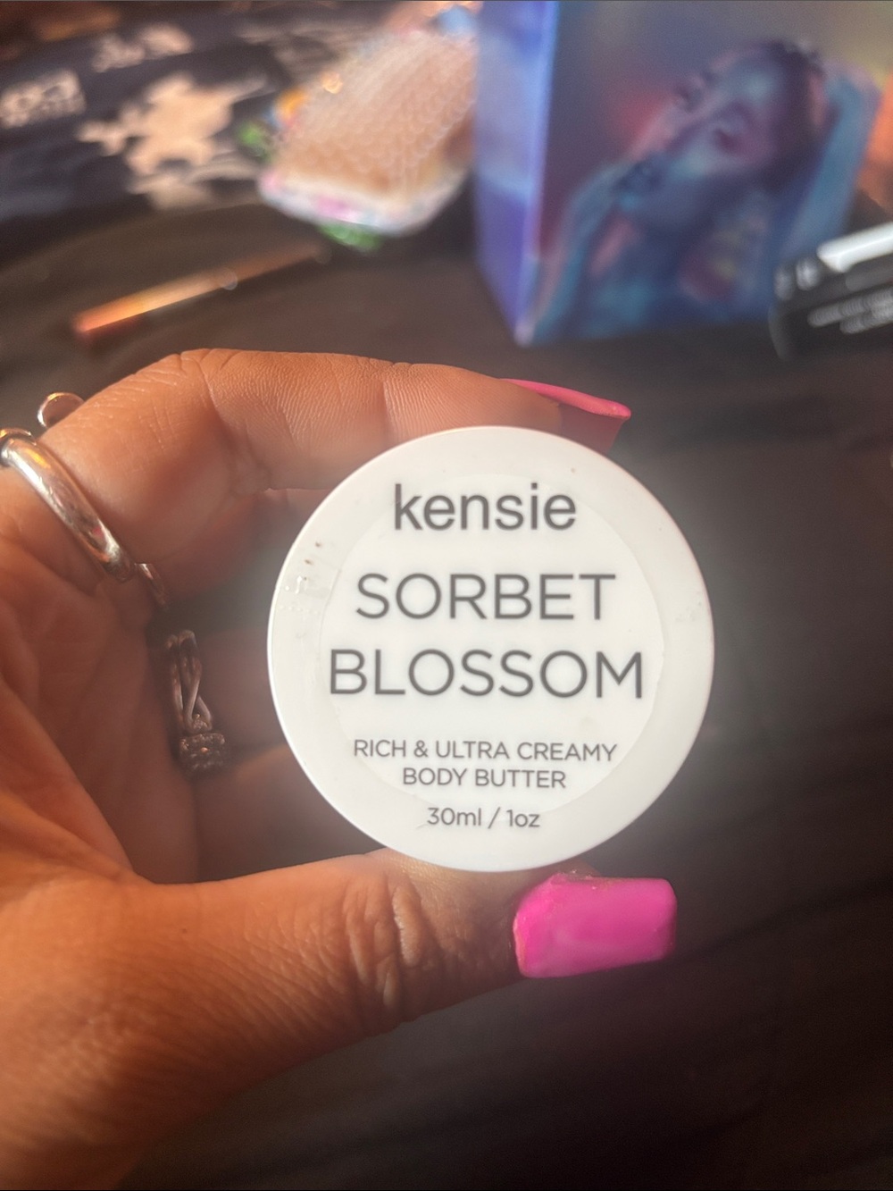 kensie Sorbet Blossom Body Butter - White (Pink Accents)